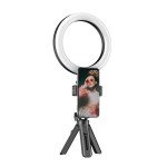 Wholesale 6.3 inch Portable Selfie Ring Light with Table Top Stand & Cell Phone Holder for Live Stream, Makeup, YouTube Video, Photography TikTok, & More Compatible with Universal Phone (Black)